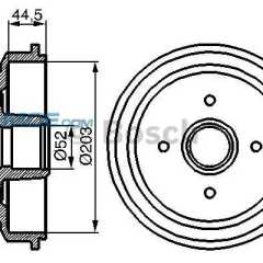 Фото товара Барабан тормозной Bosch 0986477149 для BMW