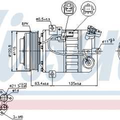 Фото товара Компрессор кондиционера Nissens 89394