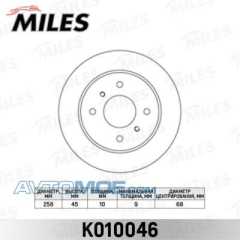 Фото товара Диск тормозной задний Miles K010046 для GMC
