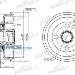 Фото товара Тормозной барабан PATRON PDR1584