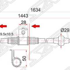 Фото товара Трос стояночного тормоза левый Sat ST4820A049 для FAW