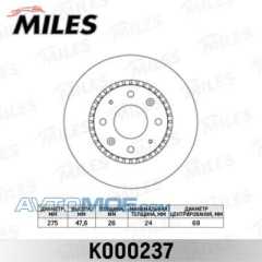 Фото товара Диск тормозной передний Miles K000237